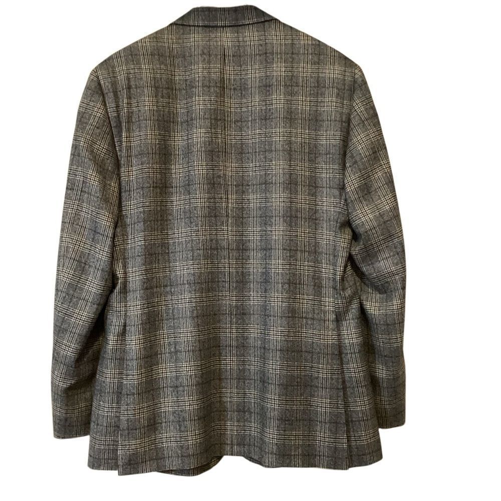 Coppley Sport Coat Blazer REDA Super 110s Wool Milo Brown Gray Plaid Size 40R - Picture 4 of 14
